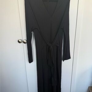 COS Long Sleeve Tie Front Dress